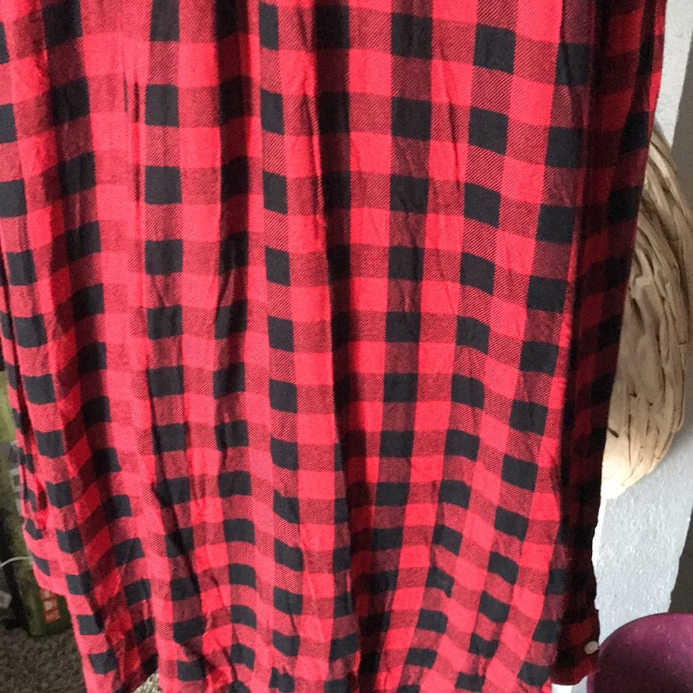 Buffalo Plaid Red Flannel Shirt Long sleeves Long-s FINAL Sale - Picture 7 of 7